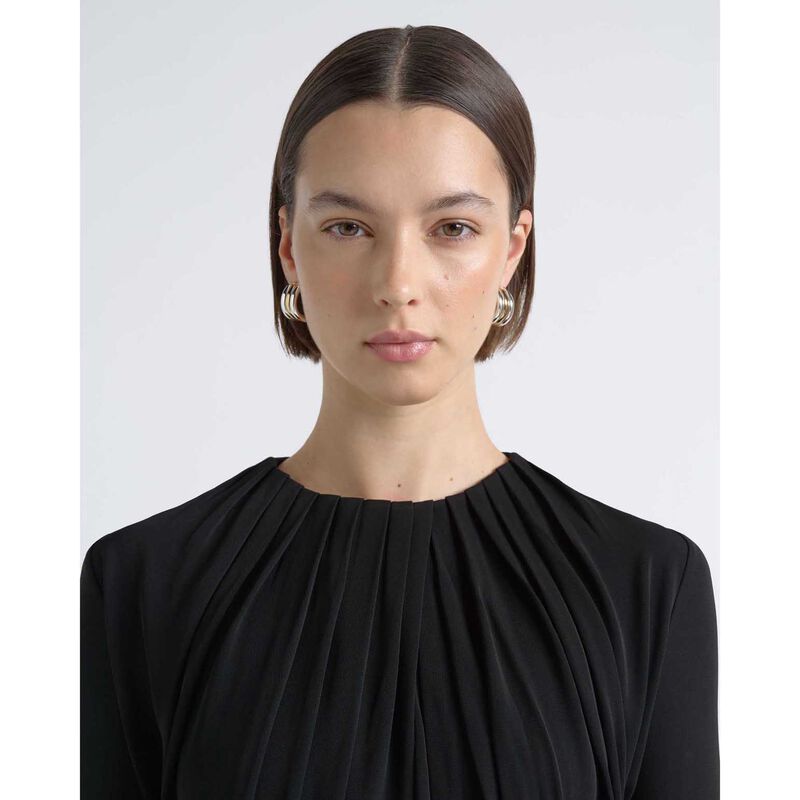 Cue Long Sleeve Drape Midi Dress image number 6